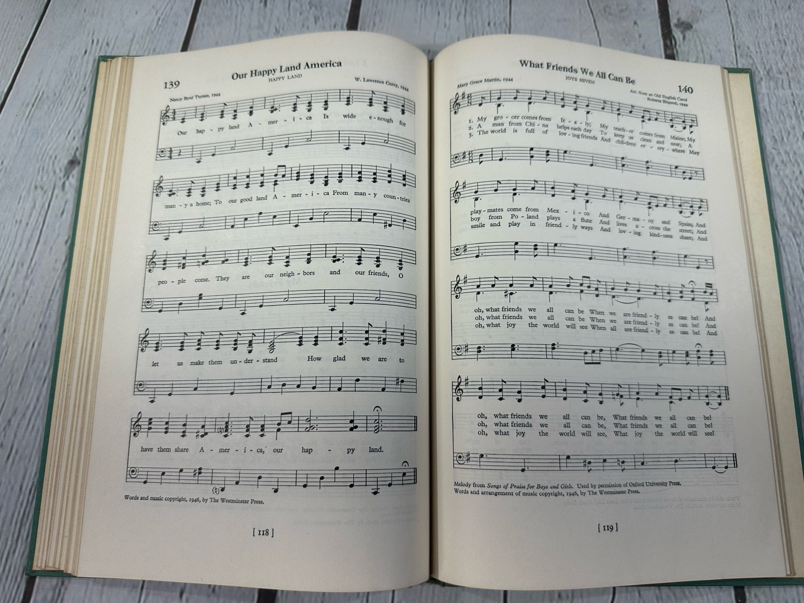 Hymns For Primary Worship HC 1946 The Westminster Press USA VTG Hymn Song Book