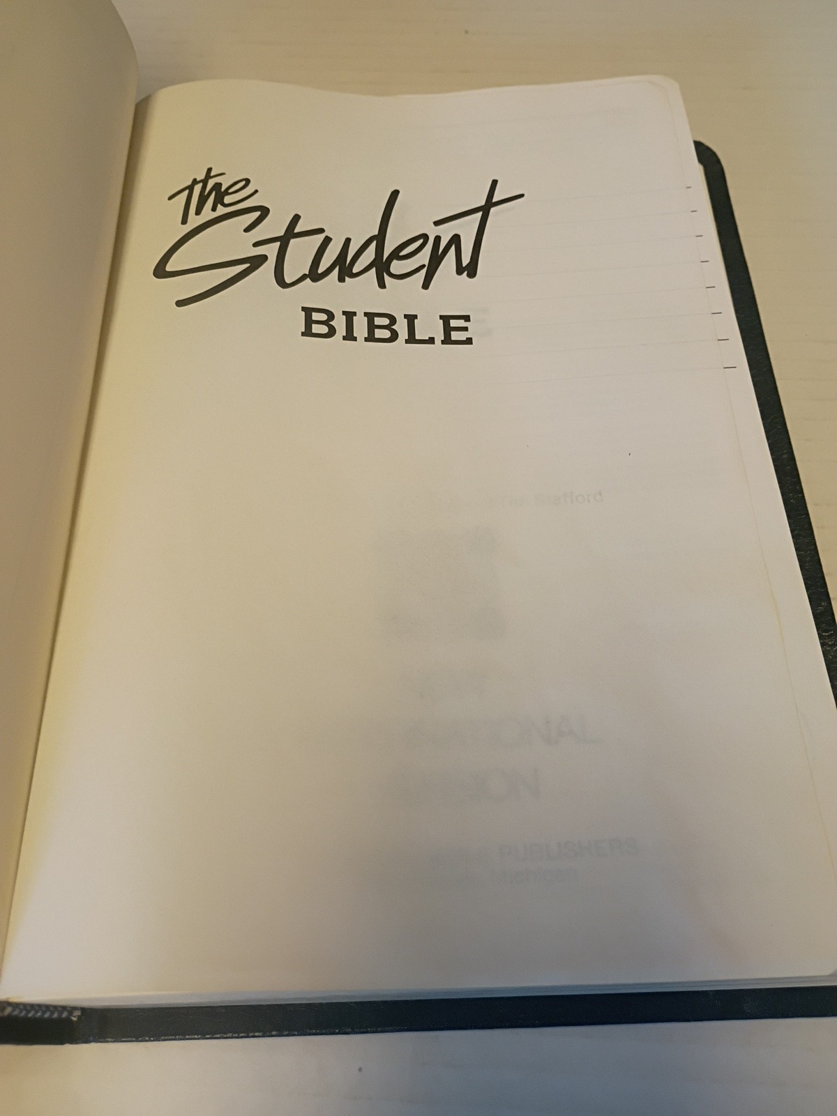Student Bible NIV Bonded Leather Blue 1988