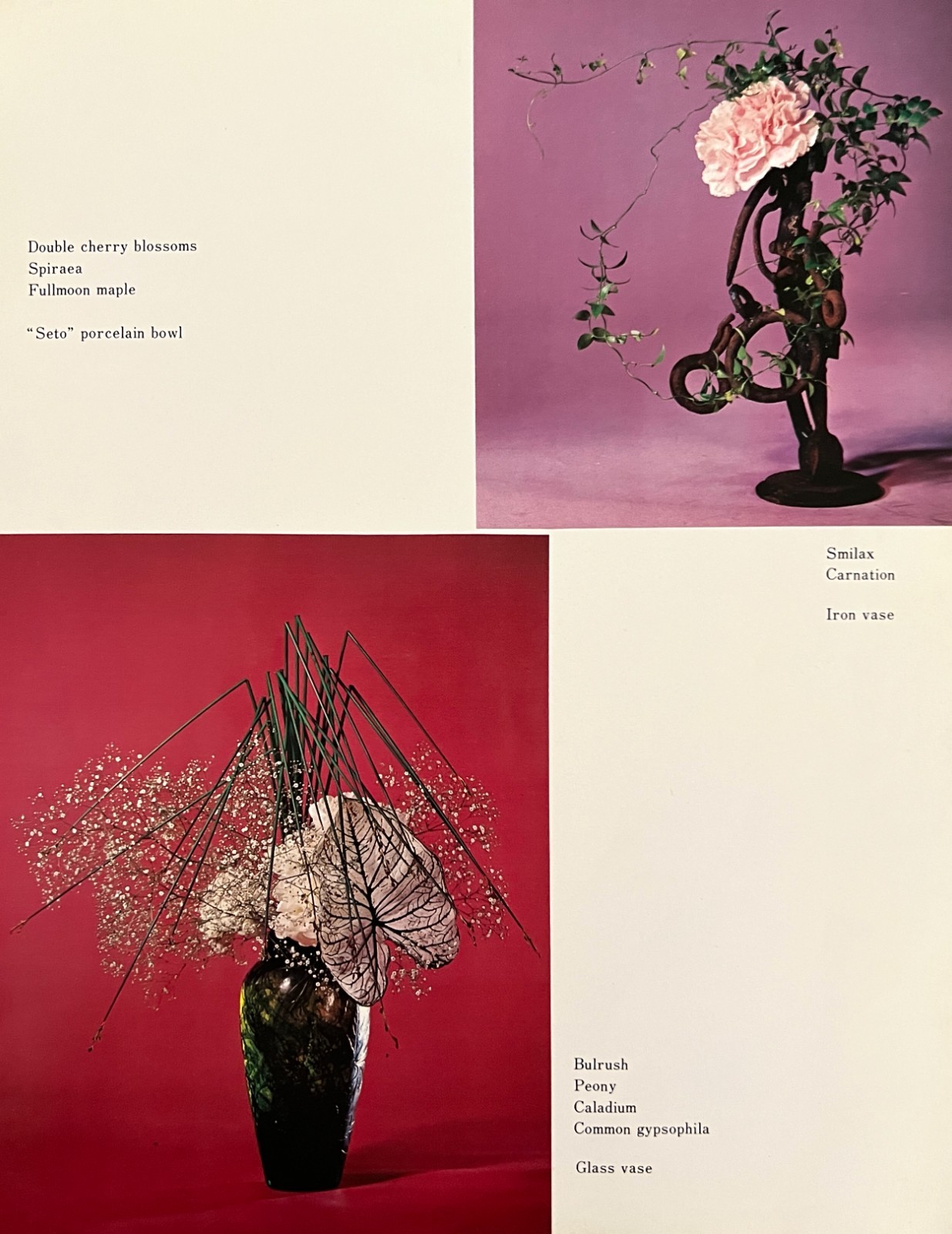 JAPANESE IKEBANA SOGETSU Booklet KASUMI TESHIGAHARA Flower Arrangement 1970s