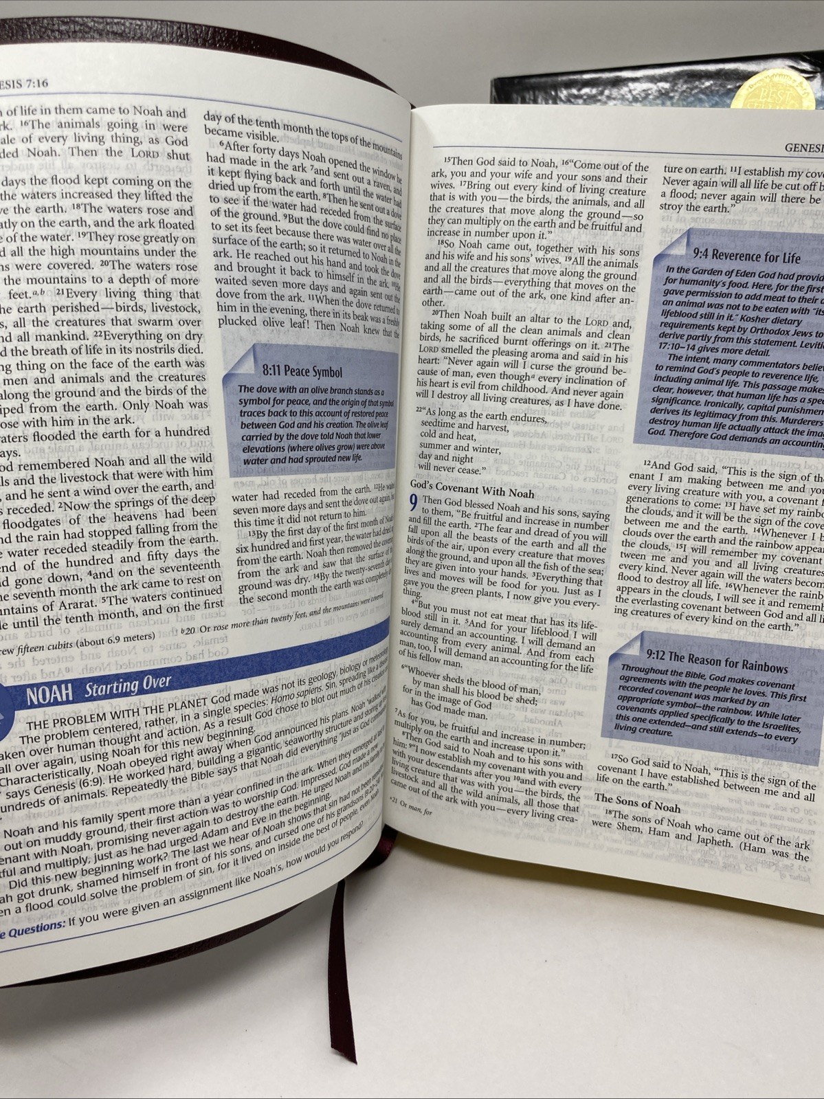 Student Bible NIV 1984 Burgundy Bonded Leather 2006 Print Clean Pages Box
