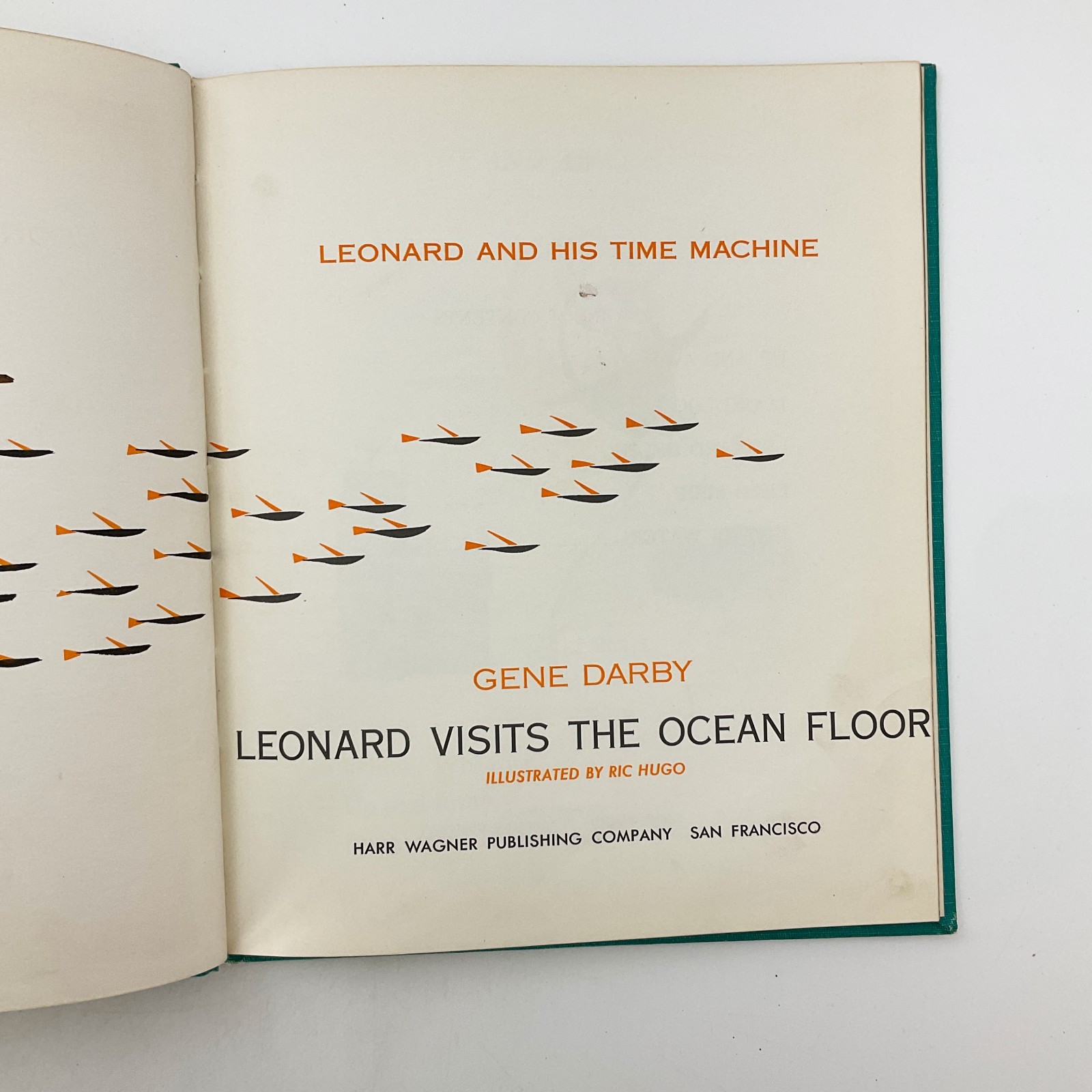Leonard Visits the Ocean Floor Marine Life Hardcover Book Gene Darby 1965