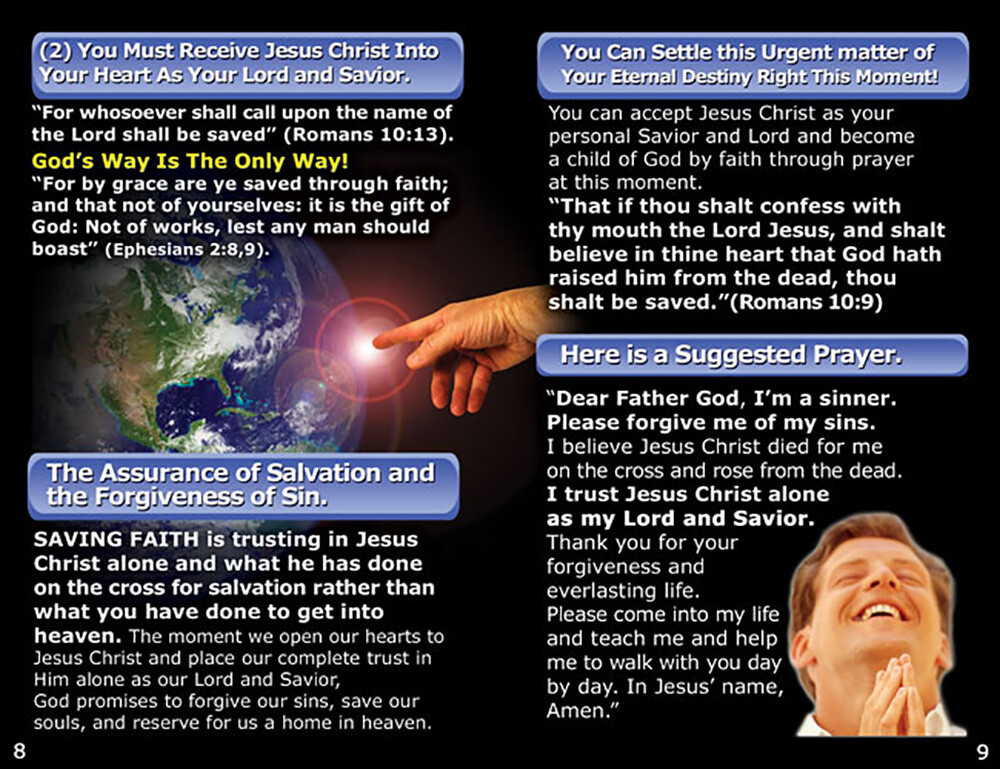 BIBLE, Gospel Tracts(KJV), 40 PACK in 4 Covers,12 Pages Each