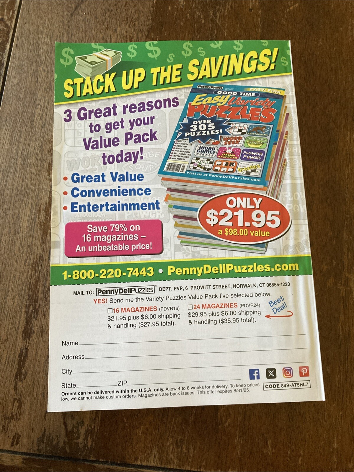 Penny Press Approved Variety Puzzles Magazine February 1 , 2025 New Frame Works