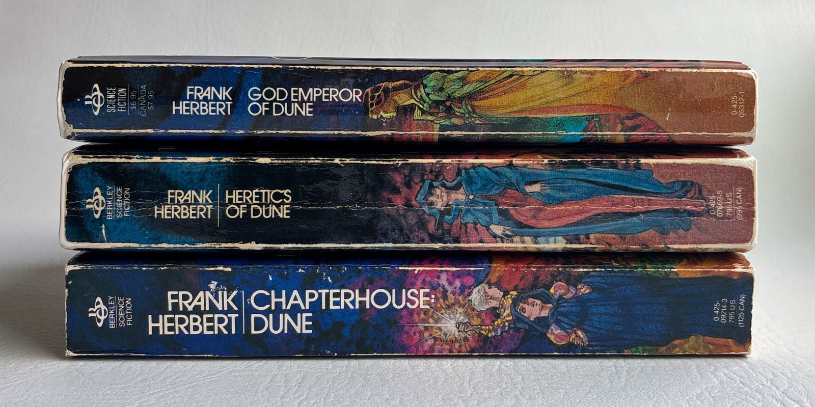 Lot of 3 Frank Herbert Dune Books, 1982-86 God Emperor Heretics Chapterhouse