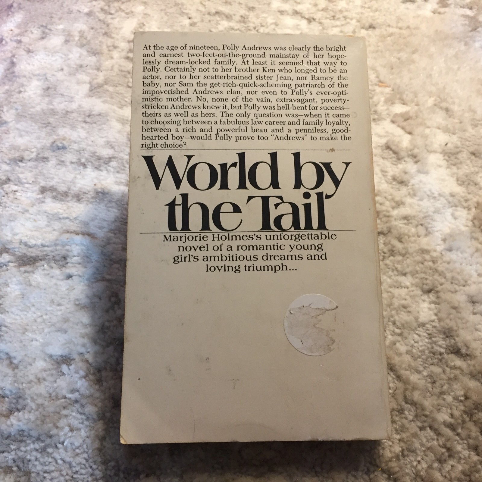 World By The Tail Romance Paperback Book by Marjorie Holmes Bantam Books 1972