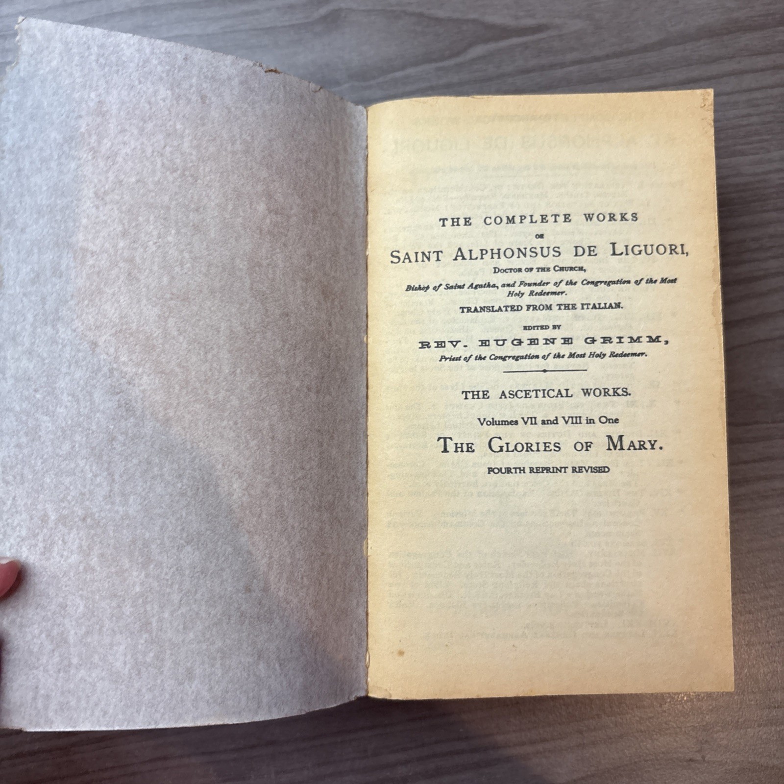 THE GLORIES OF MARY, Volumes 7 & 8 Complete St Alphonsus De Liguori Dr of Church