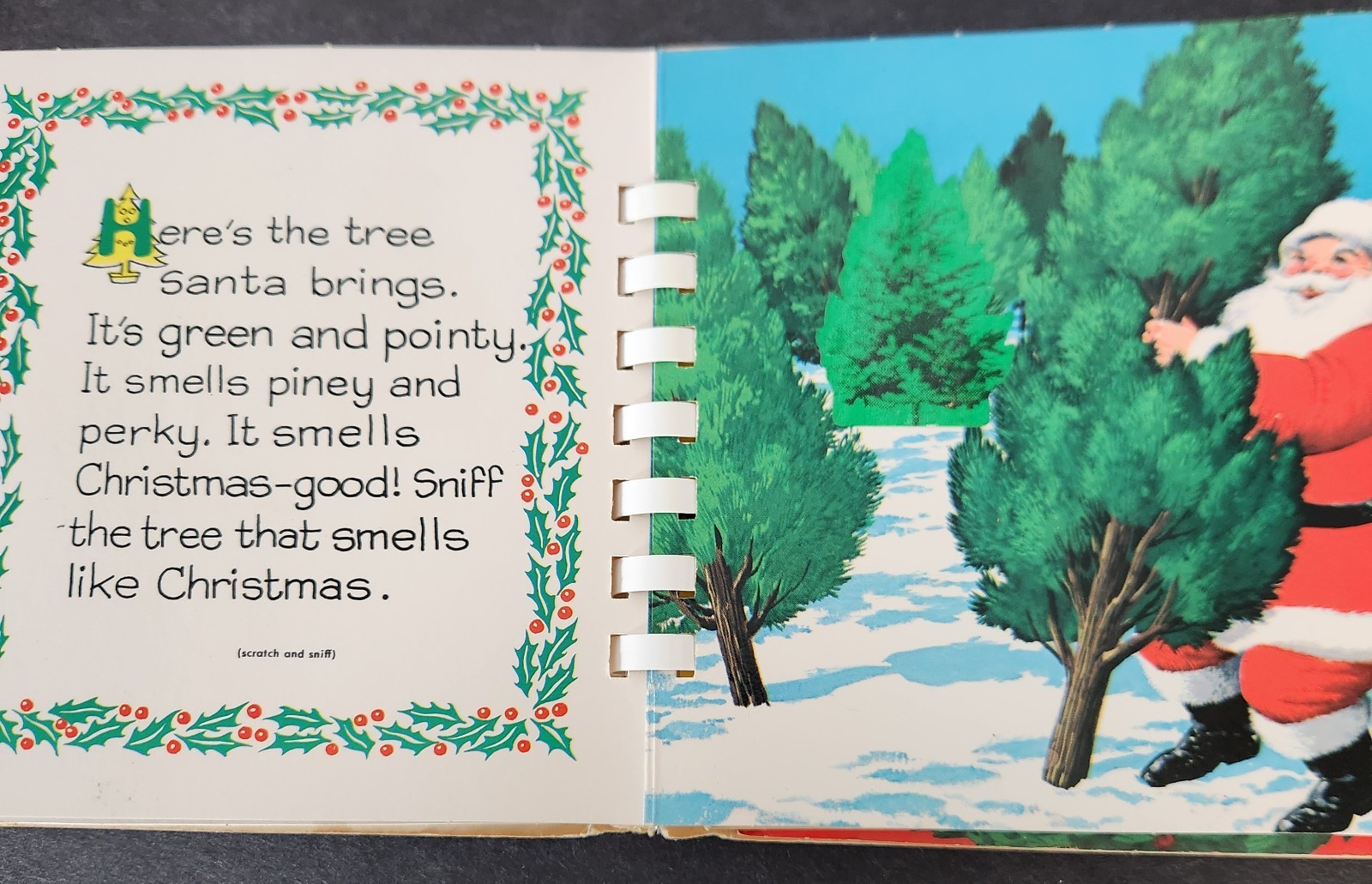 Santas Beard is Soft and Warm Golden Touch and Feel Book Vintage 1974 Christmas