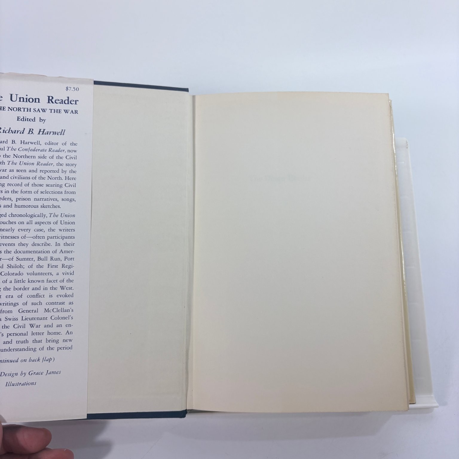 The Union Reader Richard B. Harwell 1958 First Edition Civil War History