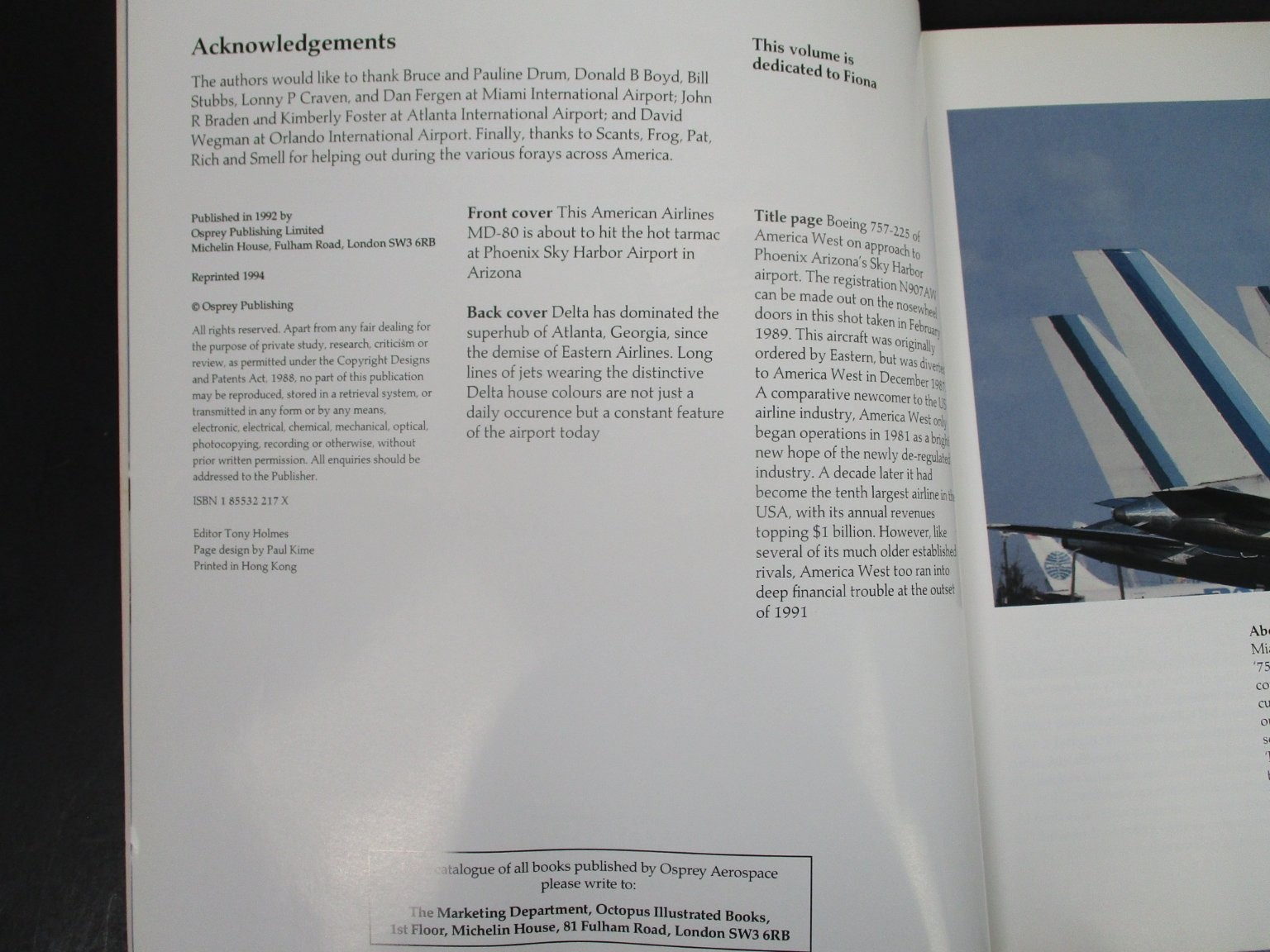 JETLINERS USA U•S•A Wagner Campbell 1994 Aviation History Osprey Aerospace
