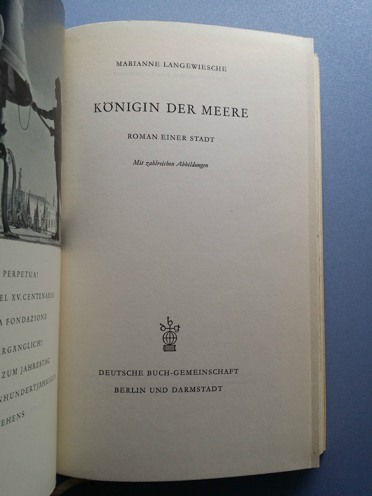 Queen of the Seas Novel of a City Marianne Langewiesch 1953 274 Pages