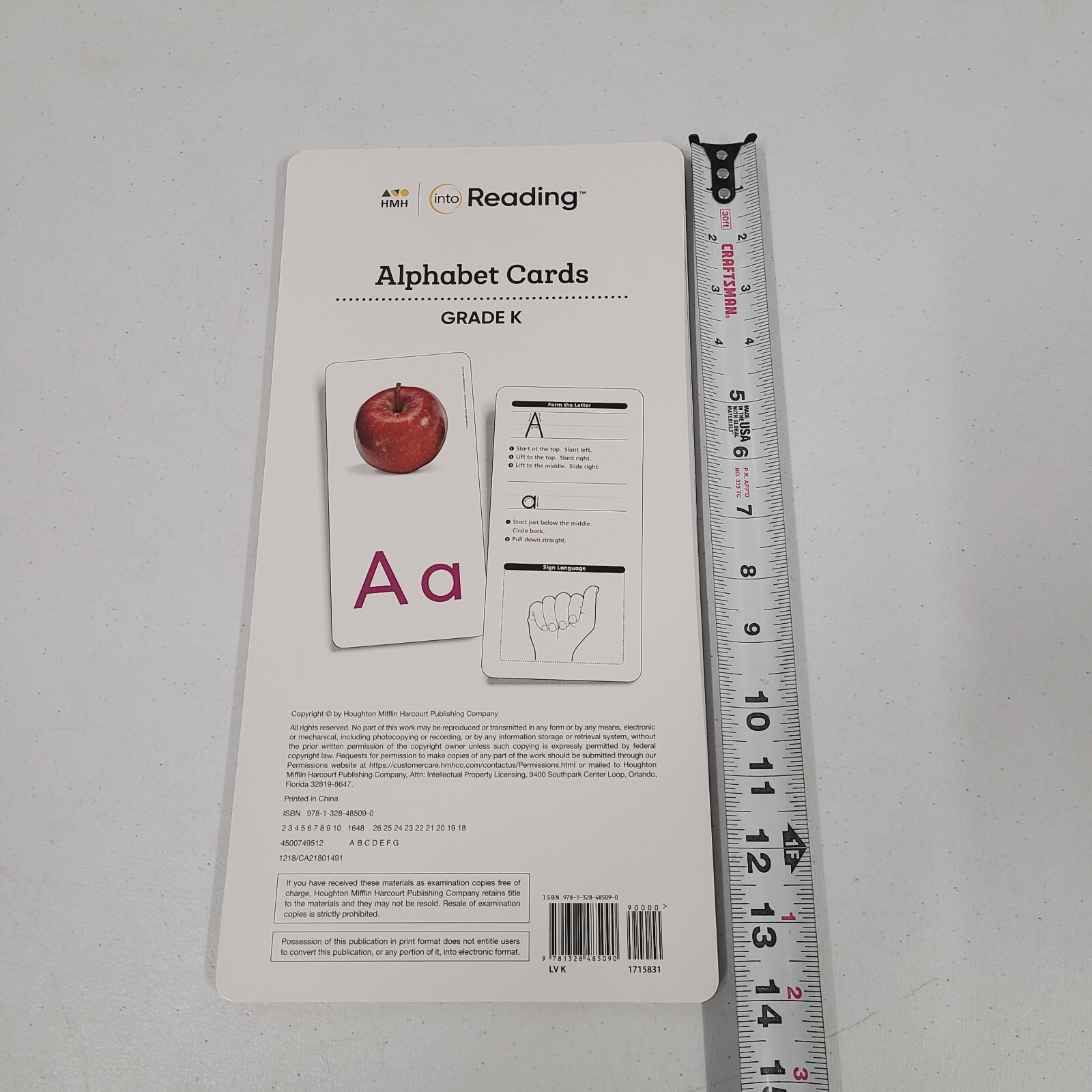 Grade K – Alphabet Cards – HMH Into Reading Large, Kindergarten