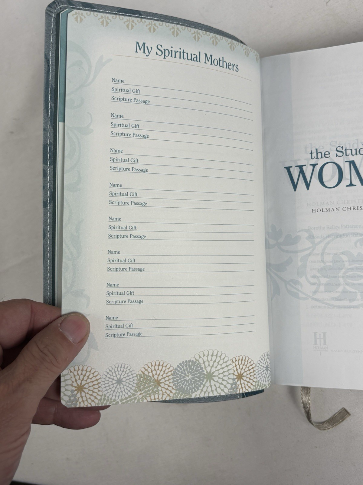 The Study Bible For Women Holman Christian Teal/Sage Leather Touch