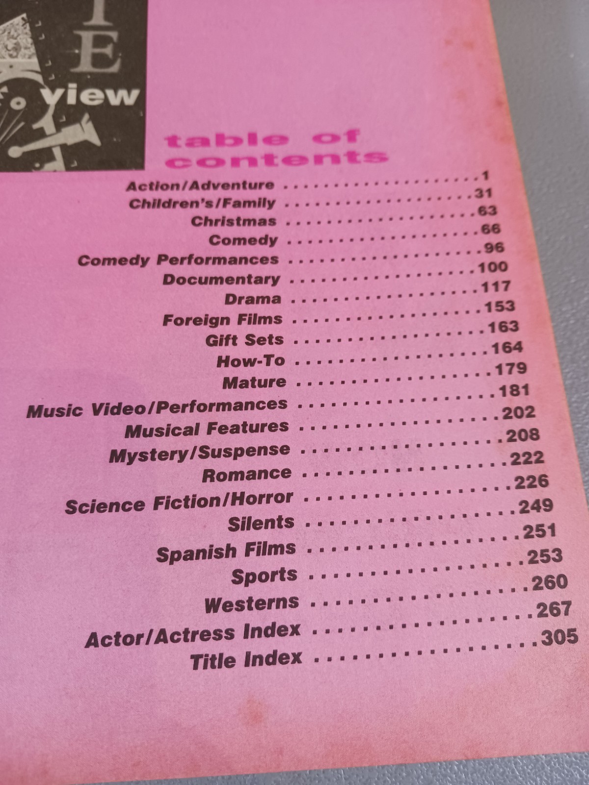 Vintage 1992-93 Movie View Catalog Of Video Movie Releases FREE SHIPPING