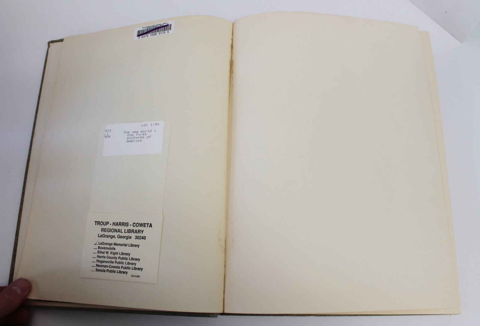 The New World Stefan Lorant First Edition 1946 Hardcover Missing Dust Jacket