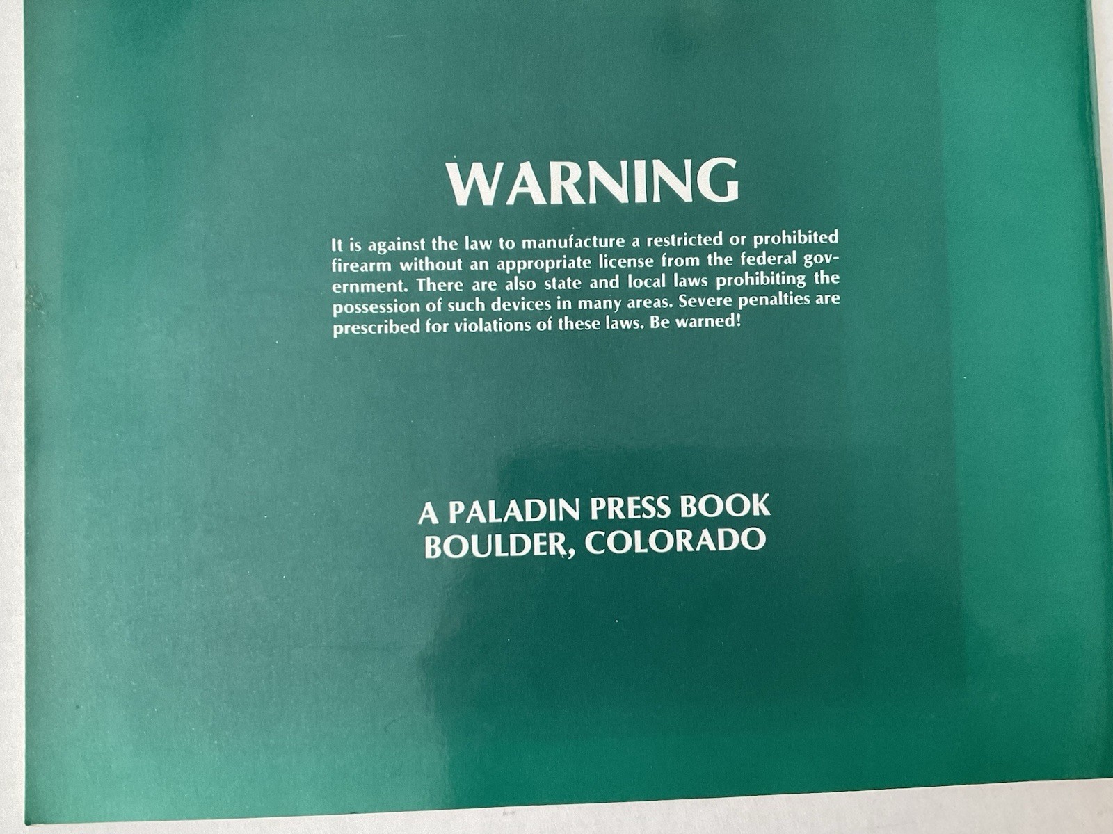 The Browning Hi-Power Exotic Weapons System A Paladin Press Book 61 Pages Used