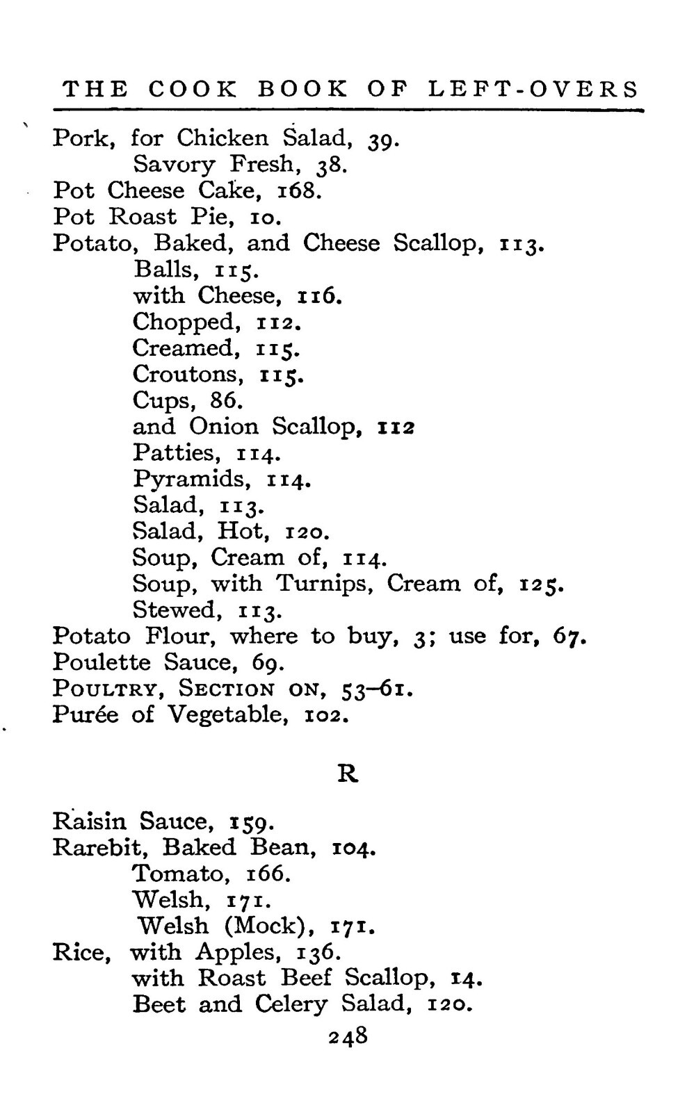 1911 The Cook Book Of Left Overs 252 Pages