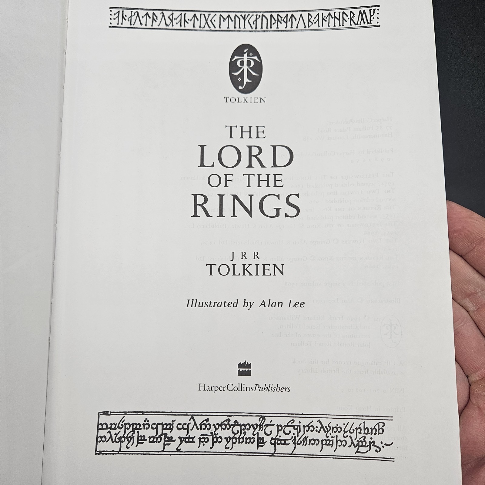 The Lord of the Rings by J.R.R. Tolkien 1991 Hardcover Illustrated Alan Lee 4th