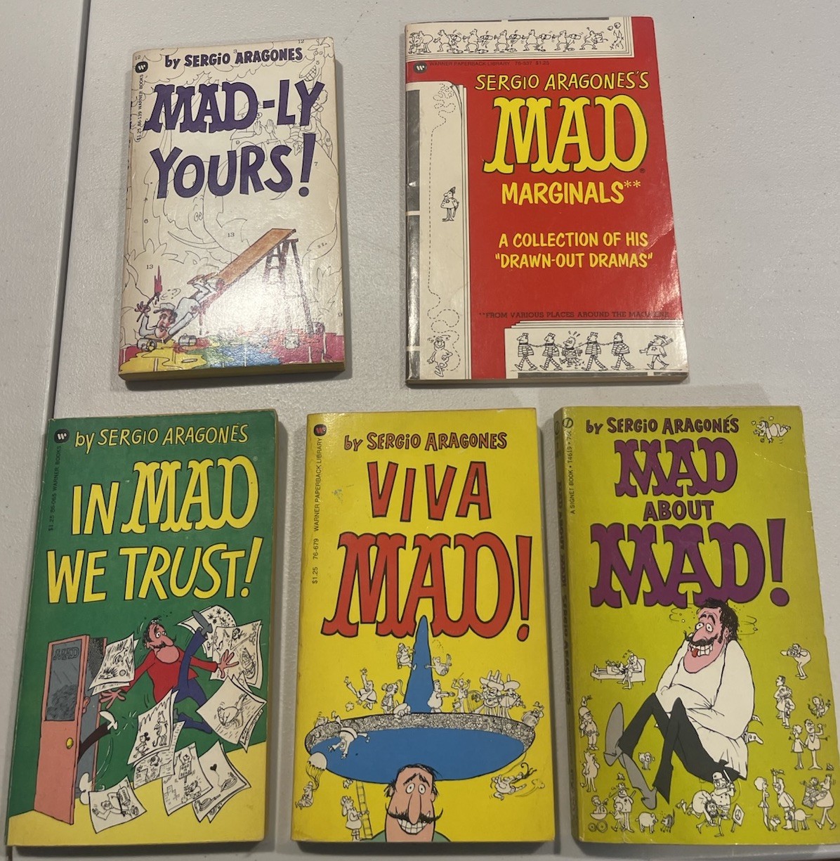 MAD Magazine Sergio Aragonés Lot 5 Paperback Books Mad Marginals Viva Mad VTG
