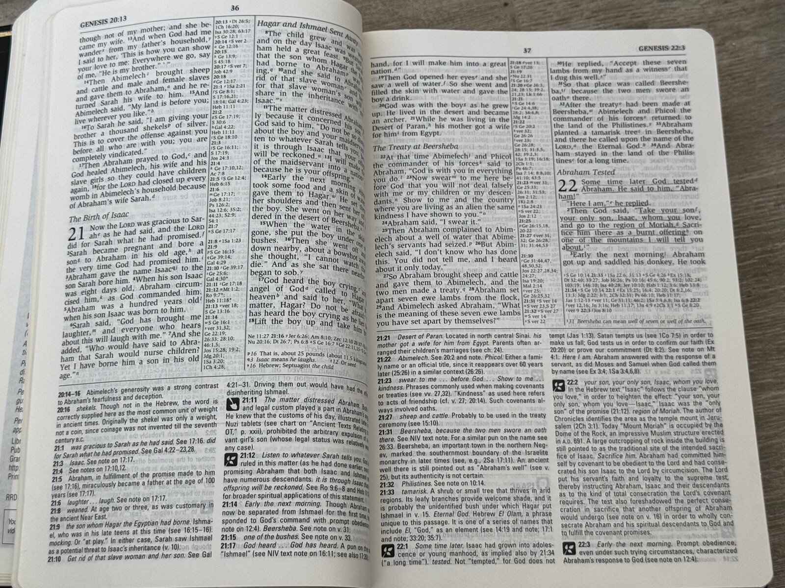 ✝️ The NIV Study Bible 1995 Zondervan Black Genuine Leather