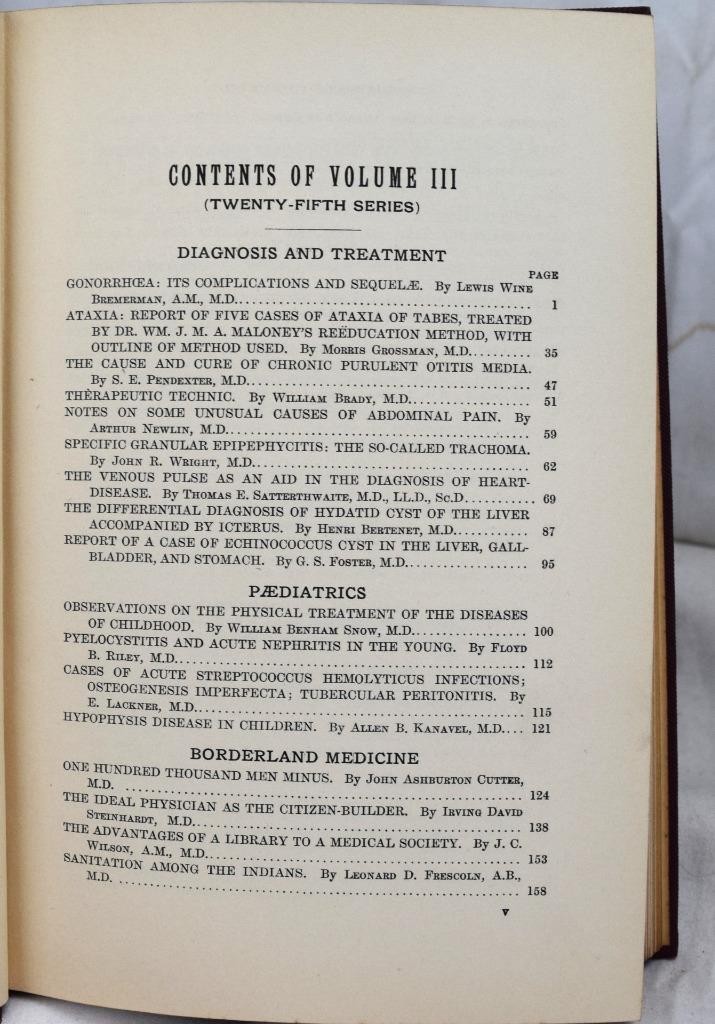 1915 International Clinics Quarterly Clinical Lectures & Articles Volumes 1-4