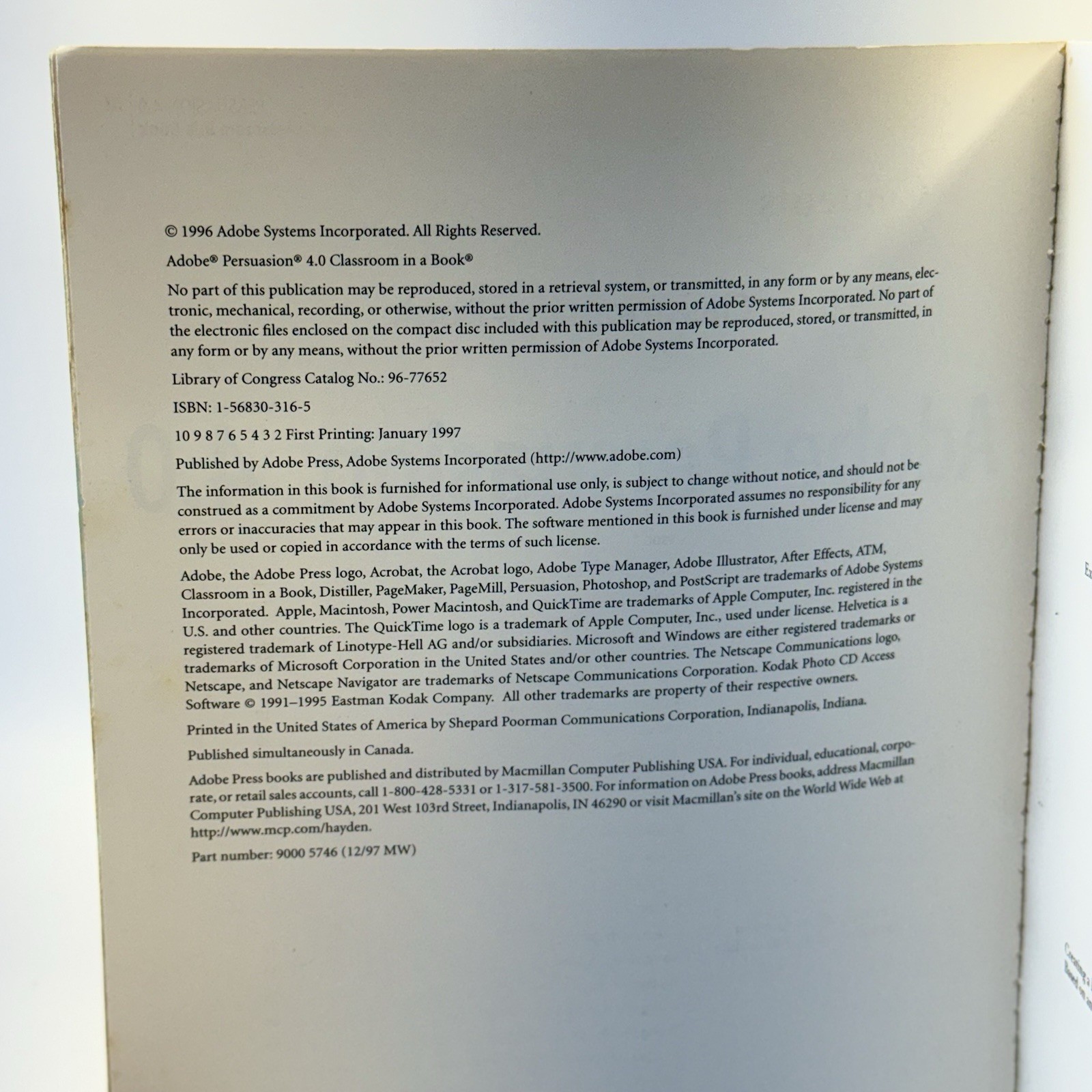 Vintage Adobe Classroom in a Book 1997 Lot After Effects 3.1 & Persuasion 4.0