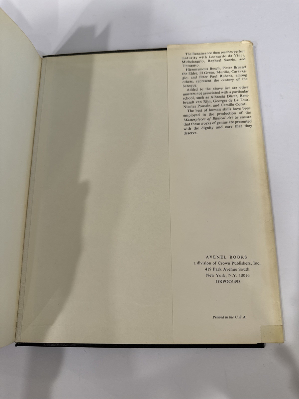 RARE- Masterpieces of Biblical Art- First Edition Hardcover 1973 Avenel Books