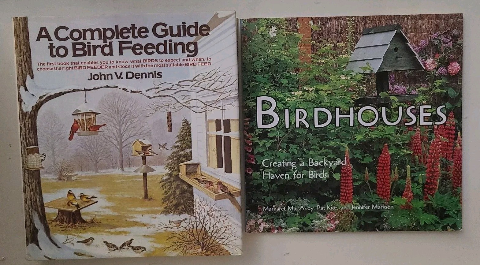 2 Book Lot ~ BIRDHOUSES + COMPLETE GUIDE TO BIRD FEEDING ~ HB/PB – VG