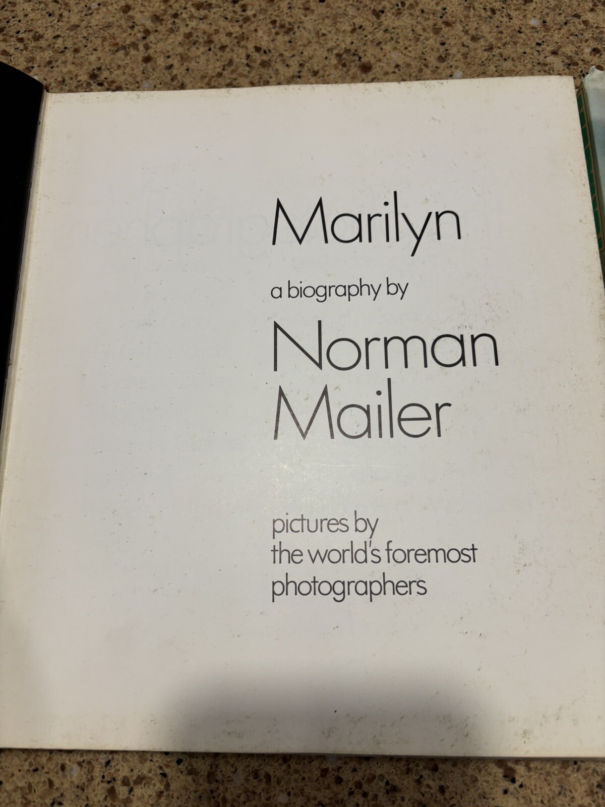 MARILYN: A BIOGRAPHY HARDCOVER 1973 FIRST PRINTING. Marilyn Norma Jeane Lot