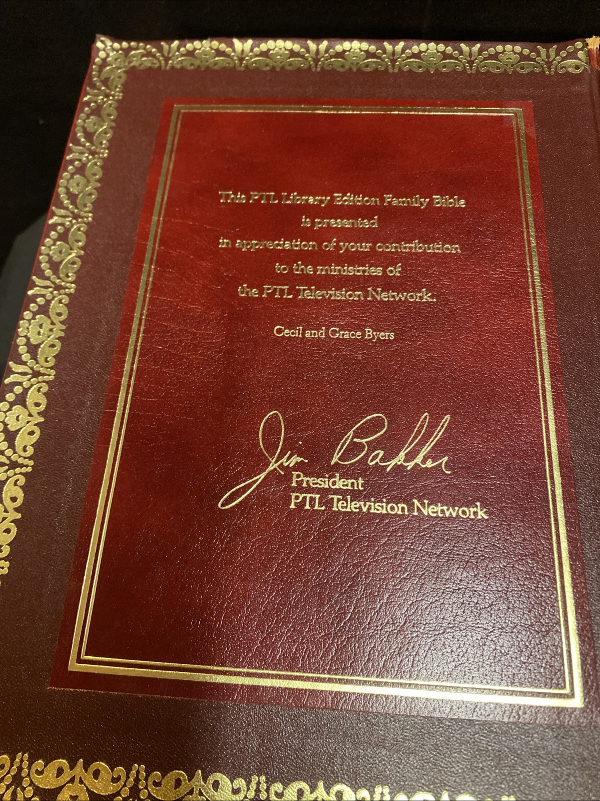 Holy Bible King James Red Letter Ed. PTL Club Extensive Study Helps Good Shape