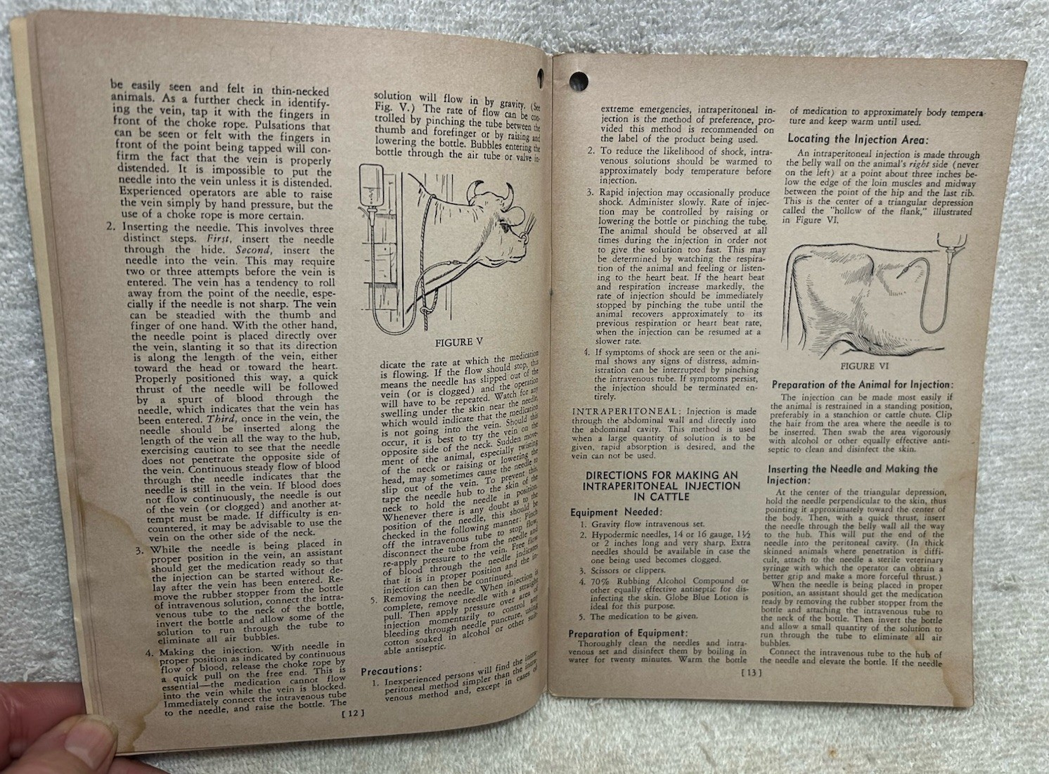 The Globe Blue Book 1950s Guidebook To Animal & Poultry Health 140 Illust. Pages