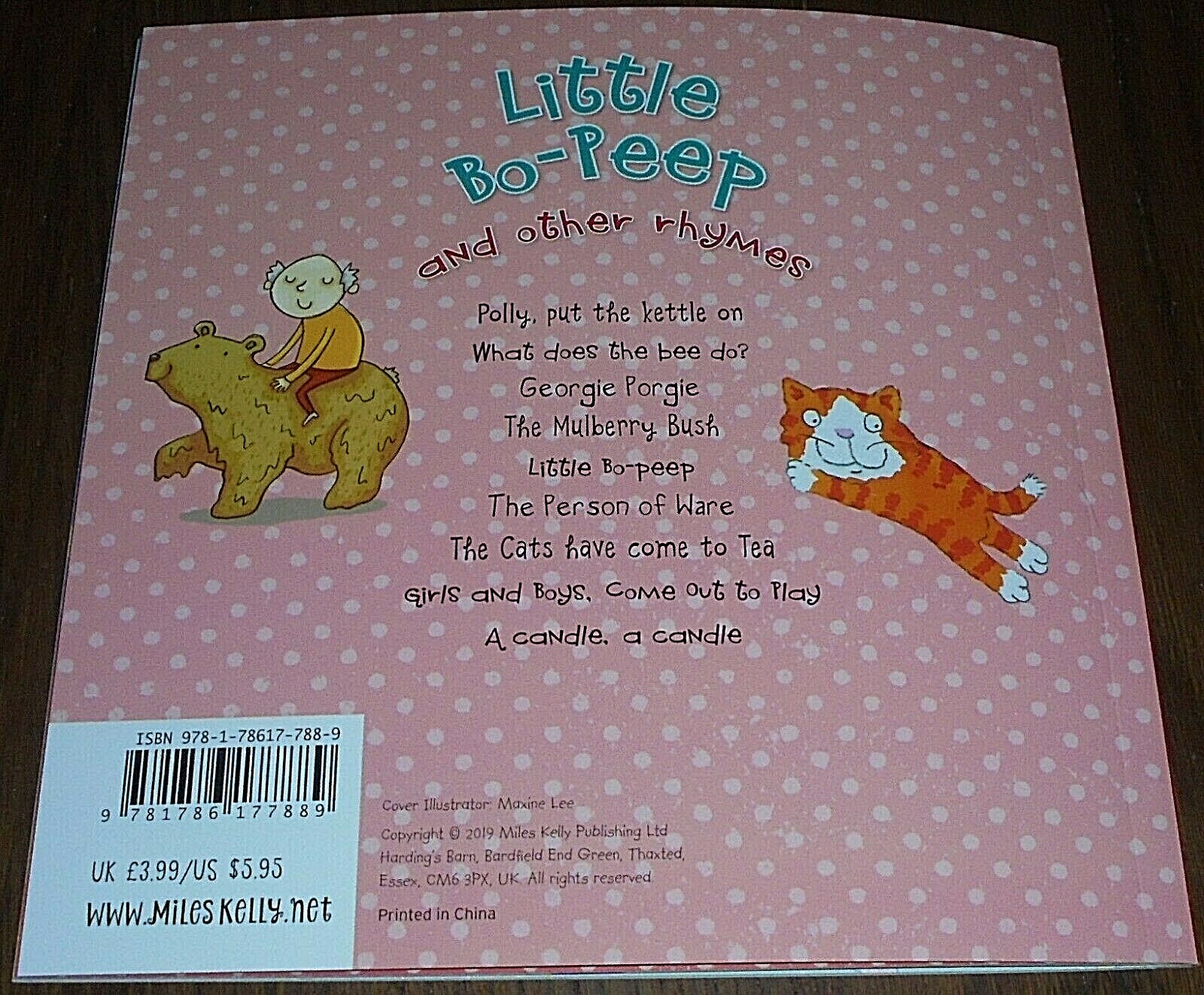LITTLE BO-PEEP AND OTHER RHYMES BOOK (17cm X 17cm) 2019 BRAND NEW