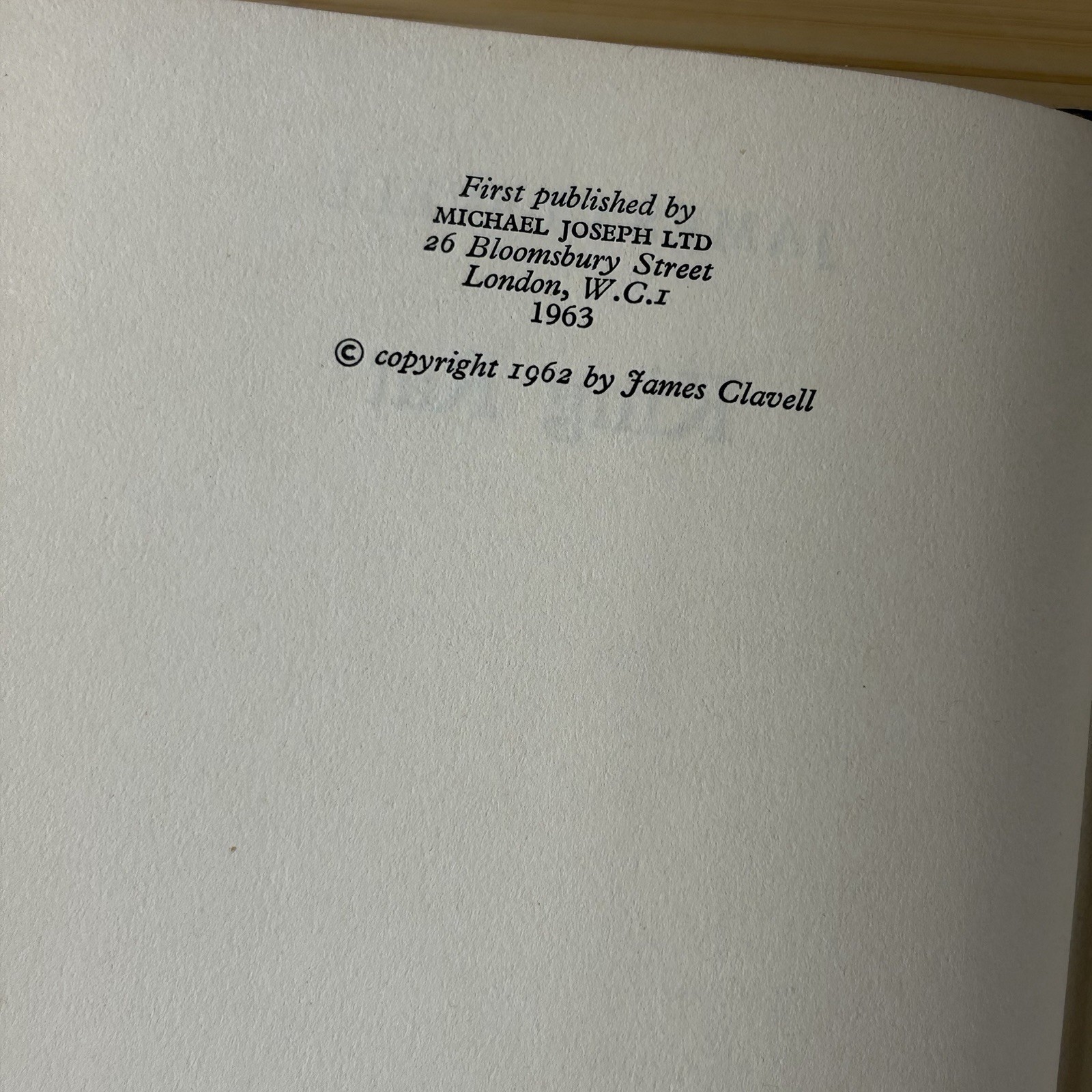James Clavell KING RAT Ist UK Edition 1963 DJ
