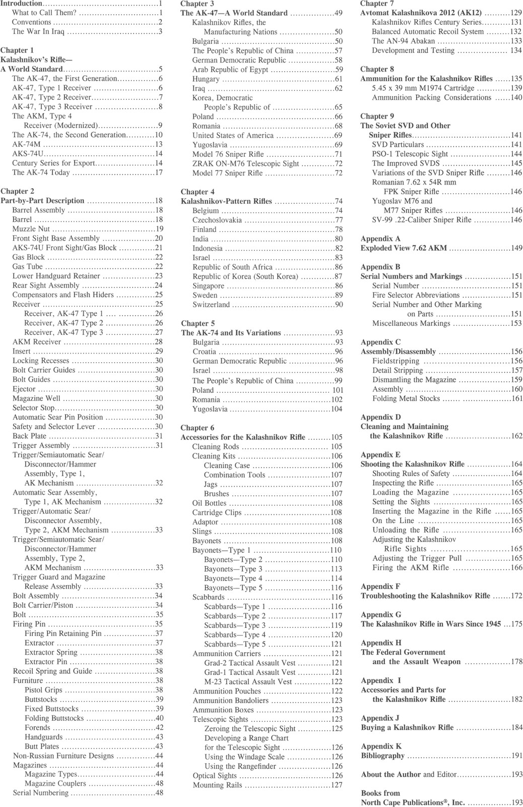 Kalashnikov Rifles Reference Guide AK-47, AK-74 incl Russian & Internationals