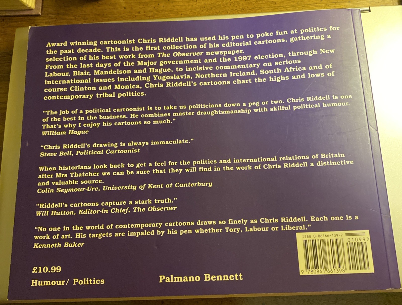 TRIBAL POLITICS By Cartoonist Chris Riddell 1st Edition Excellent, Funny