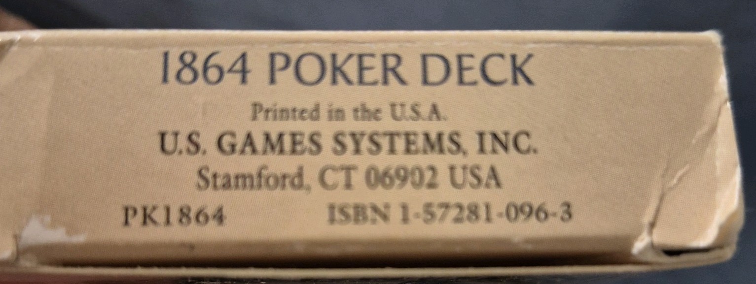 U S Games Systems 1864 Poker Deck (Hardback)