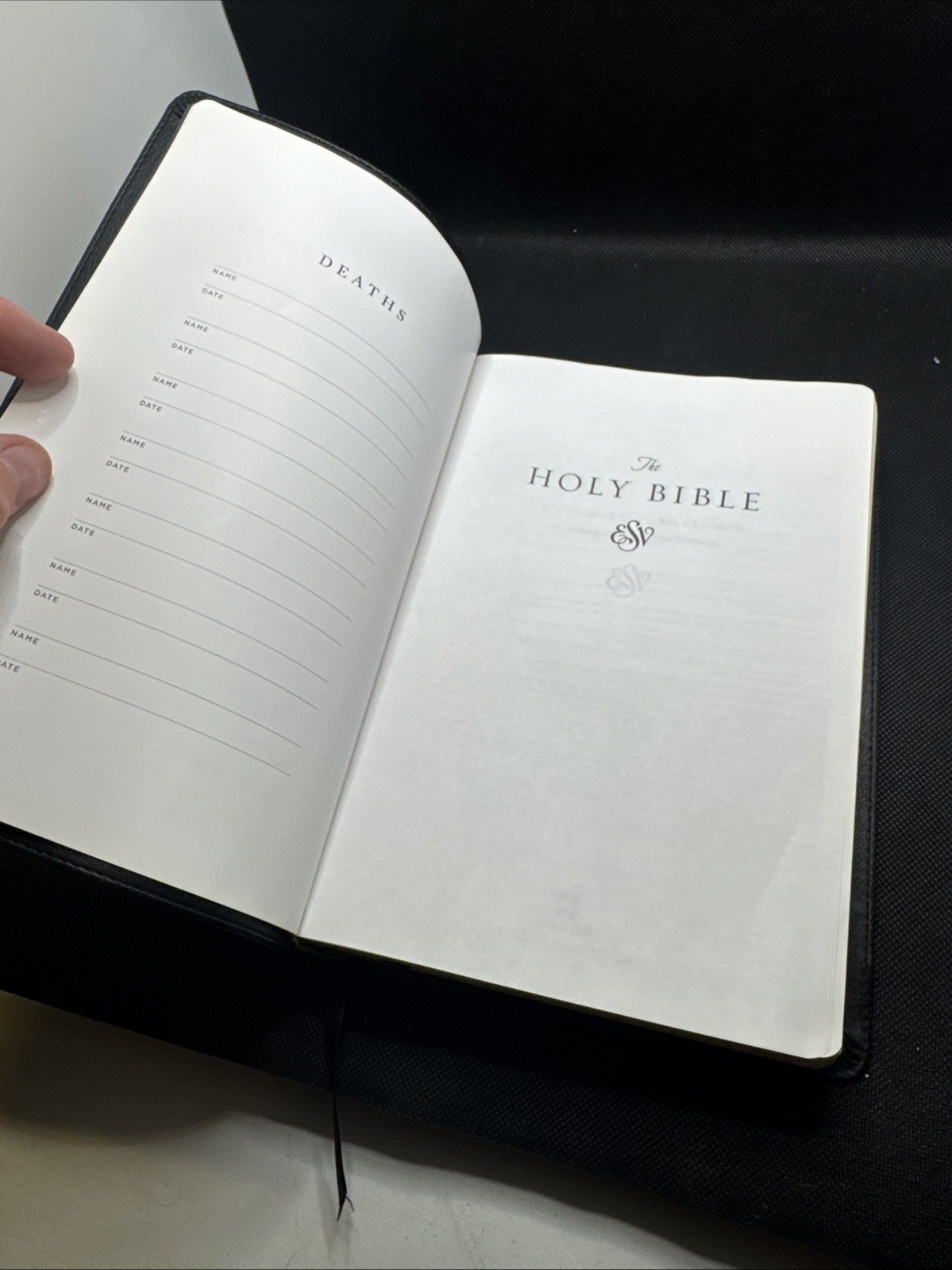 Holy Bible English Standard Version ESV Crossway 2016 Bonded LEATHER Black