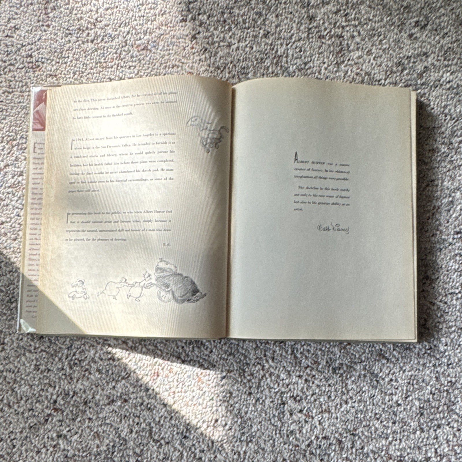 He Drew as He Pleased Albert Hurter Sketchbook Hardcover DJ 1st Ed 1931