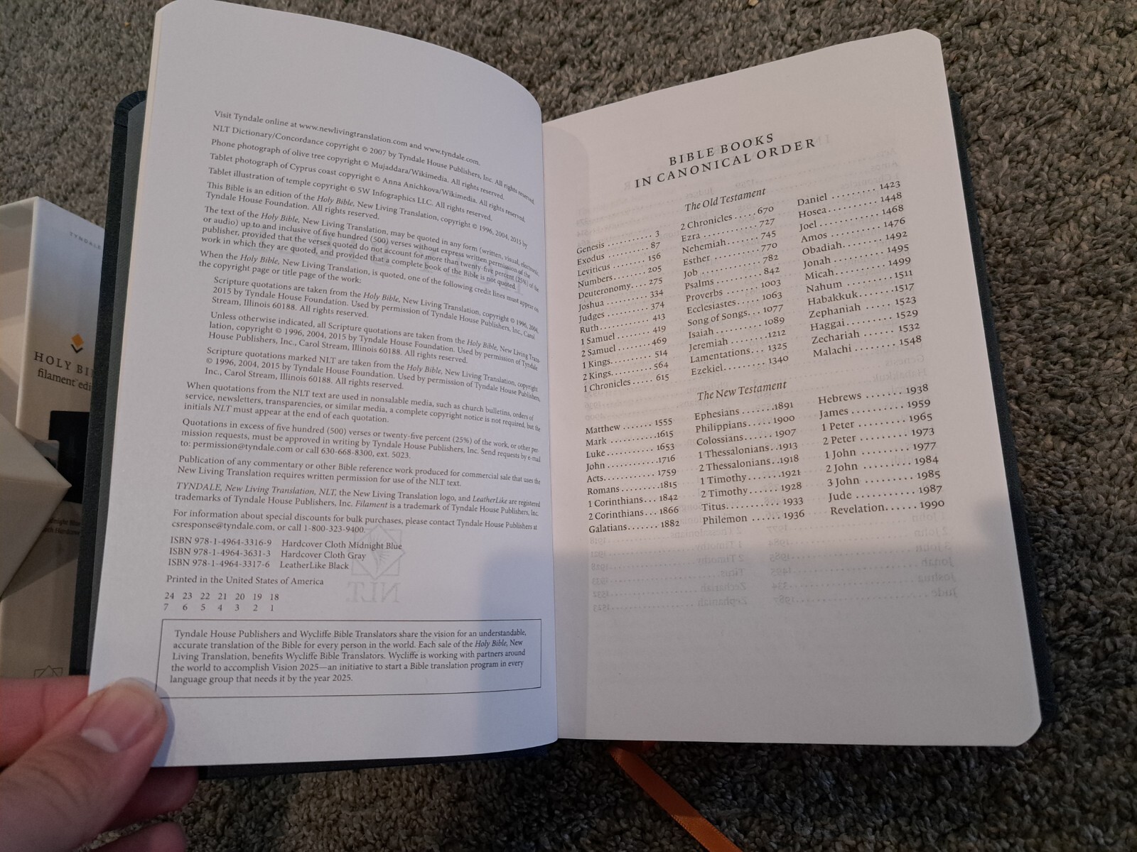 Holy Bible Filament Edition New Living Translation NLT