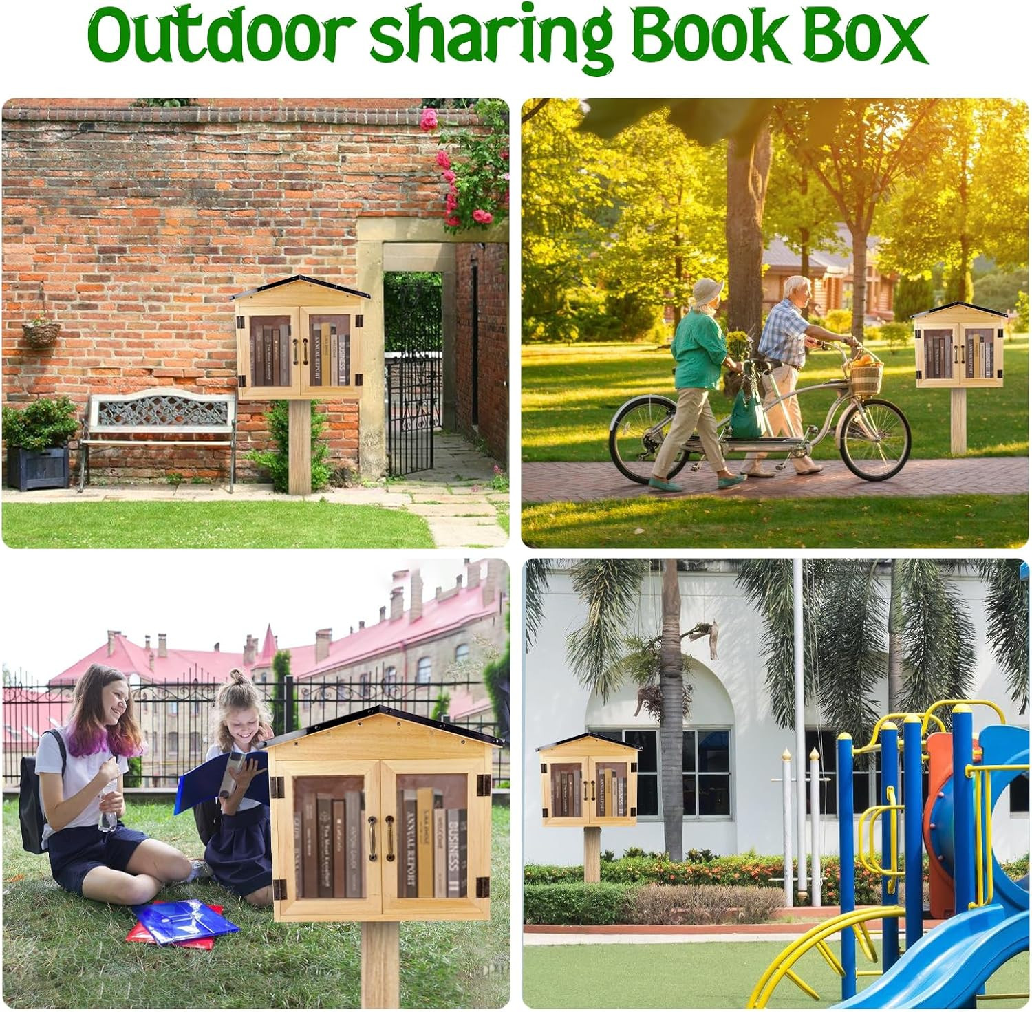 Outdoor Library Box Literature Exchange Box Outdoor Book Storage Little Wood …