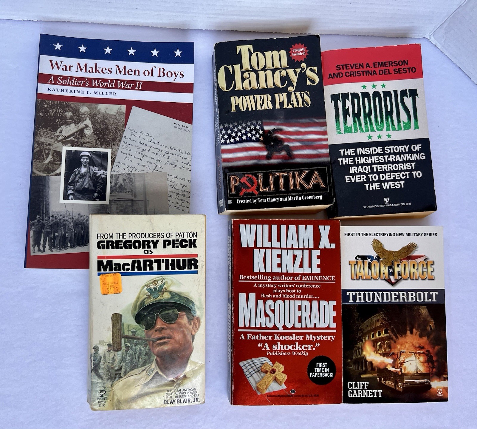 Lot Of 6 Military/War Paperback Books / Novels Fair-good Pre Owned 2lb 6.1oz