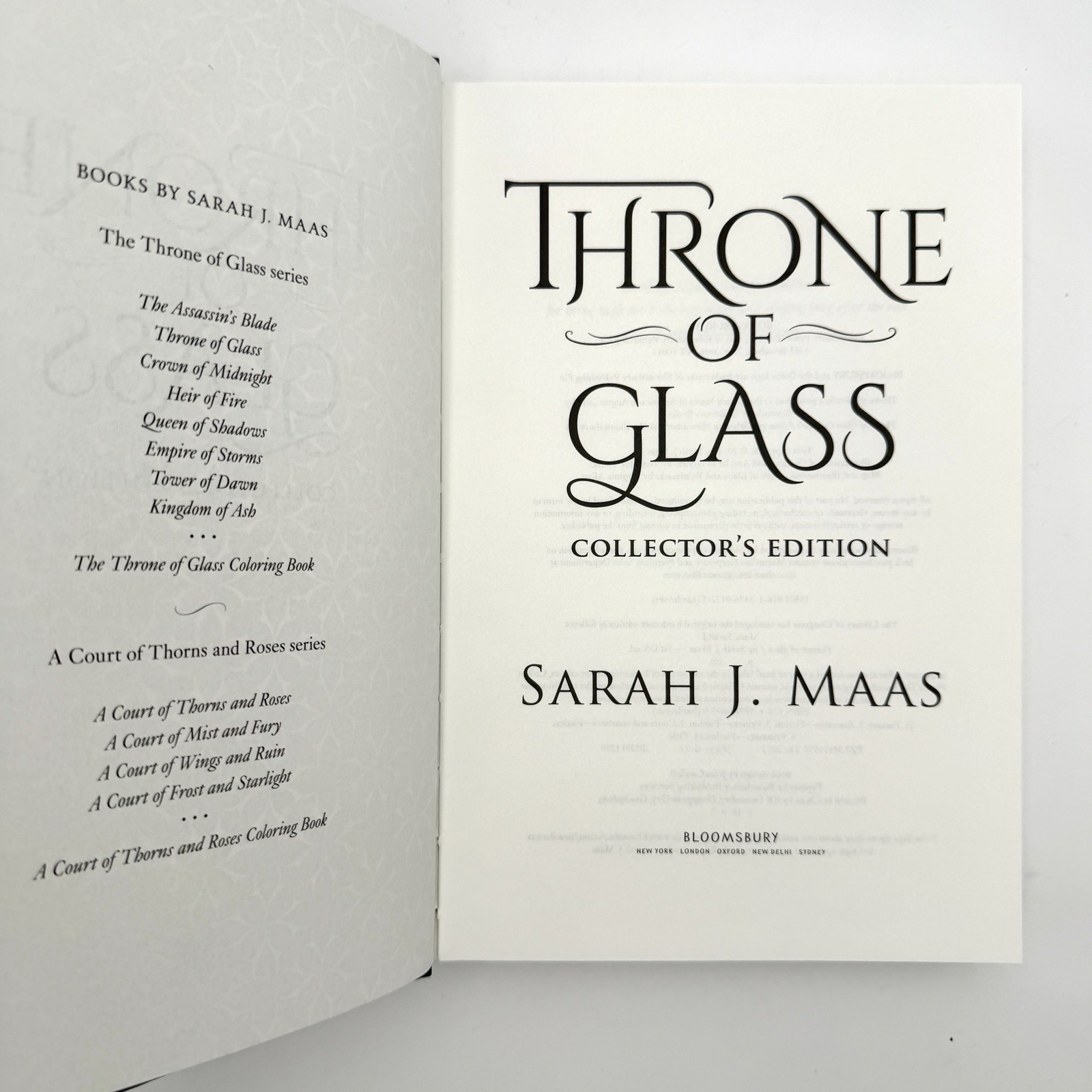 Throne of Glass Collector’s Edition by Sarah J. Maas (2018, Hardcover) With Case