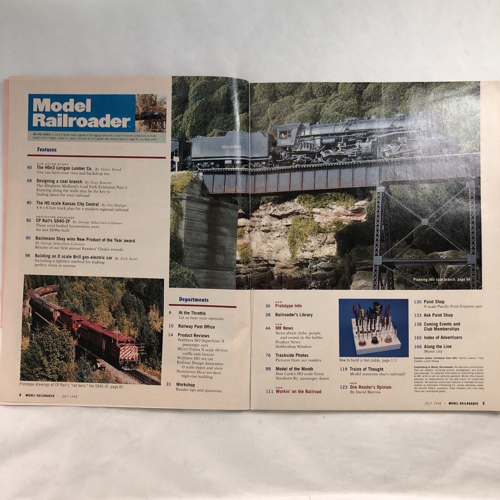 MODEL RAILROADER Magazines Apr 1997 MNRA Convention, July 1998 LOT-OF-2 AS SHOWN