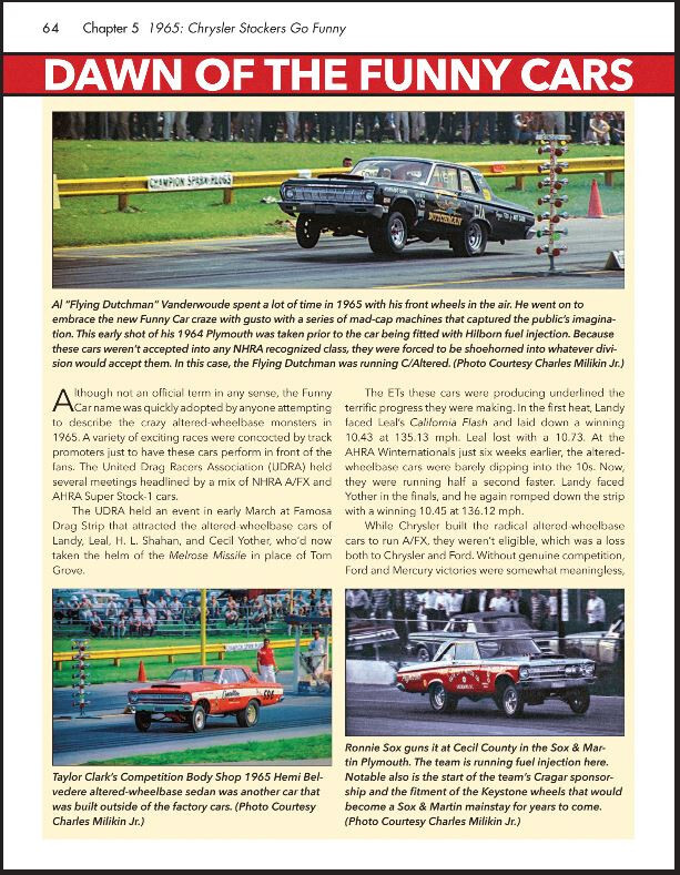CT688 Mopar Factory Drag Cars Dodge Plymouth Quarter Mile Domination 1962-1972
