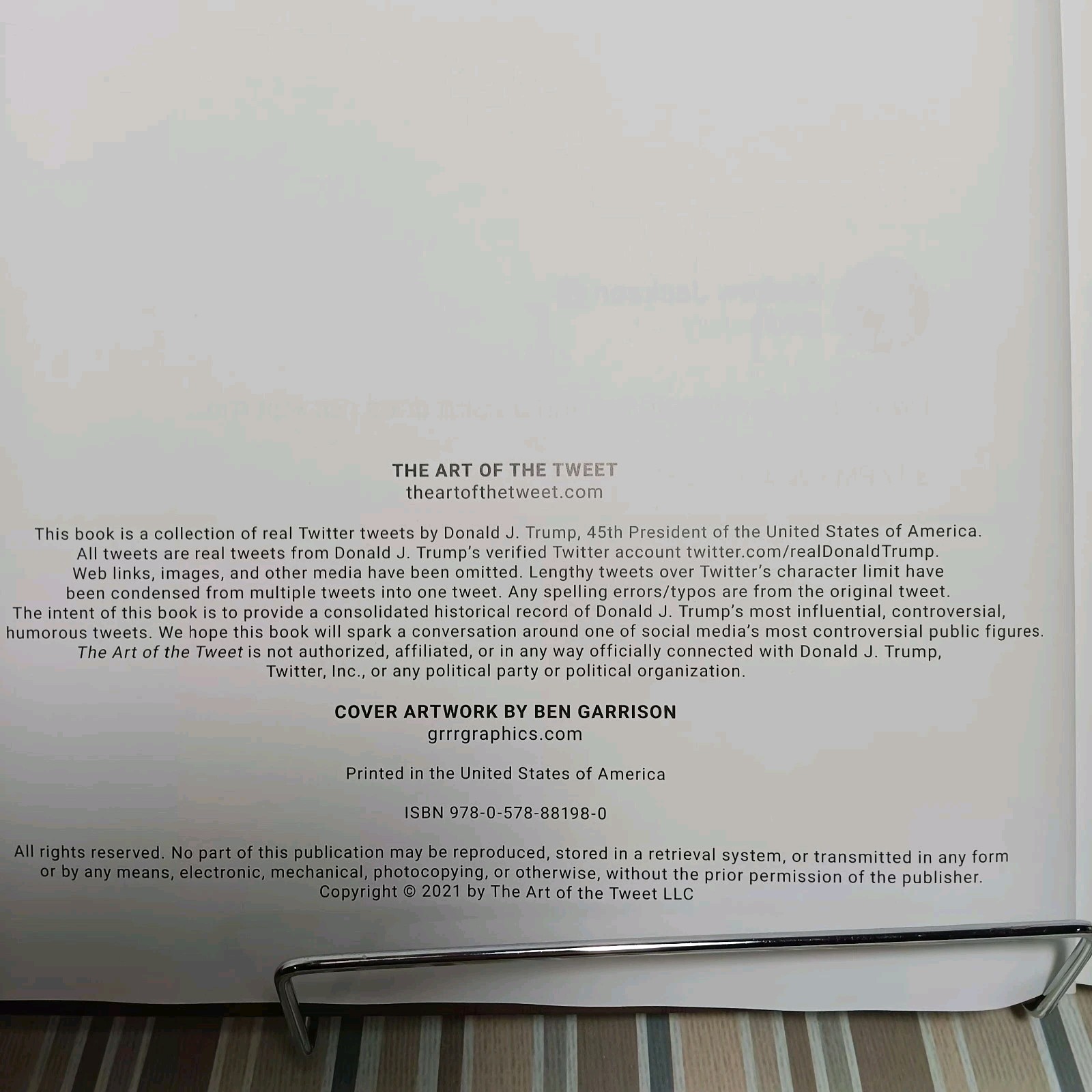 ​The Art of the Tweet Donald Trump Hardcover Book 2021 Ben Garrison Art