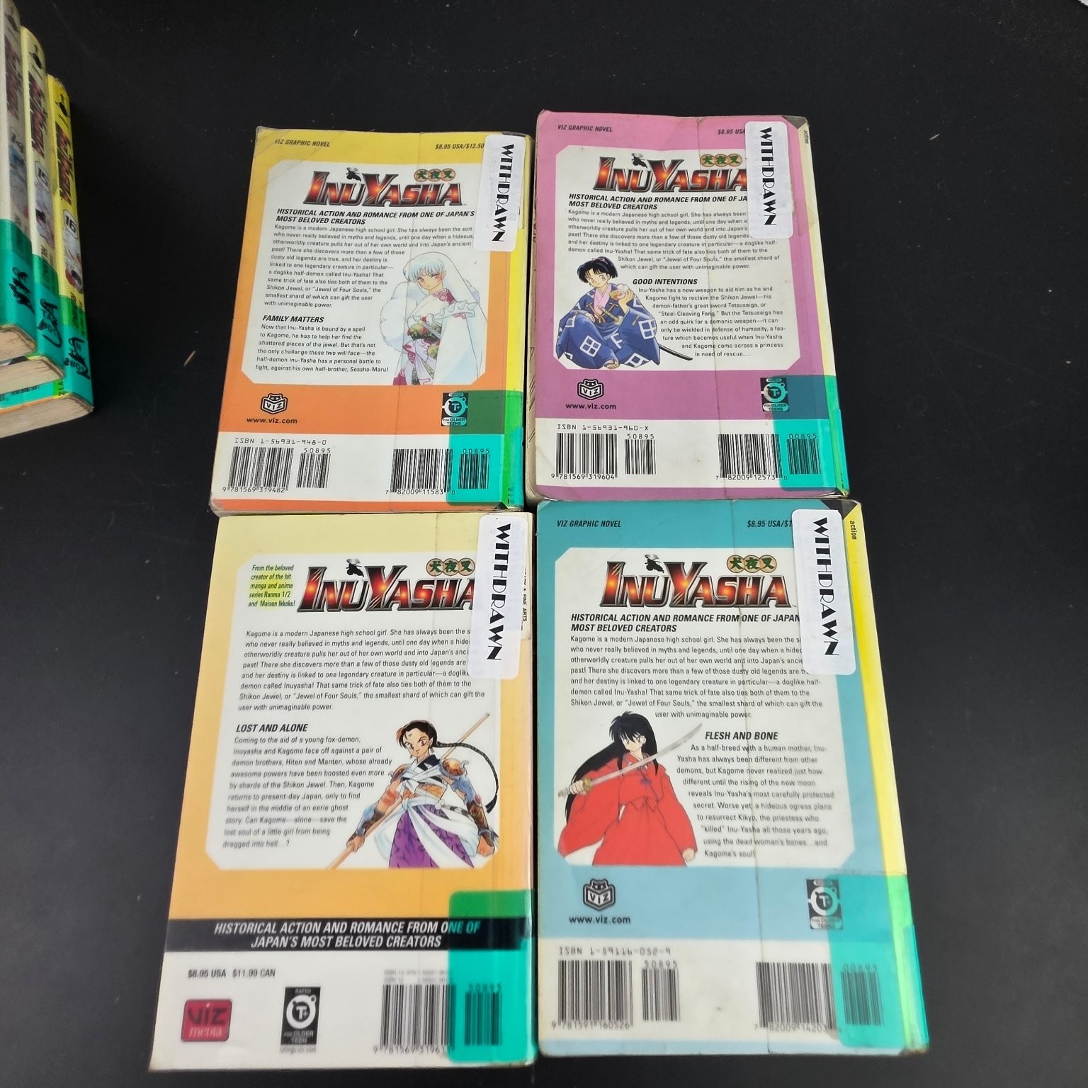Inuyasha Manga Vol 2-10 13-16 Rumiko Takahashi 2003 Viz Media Action Anime Lot
