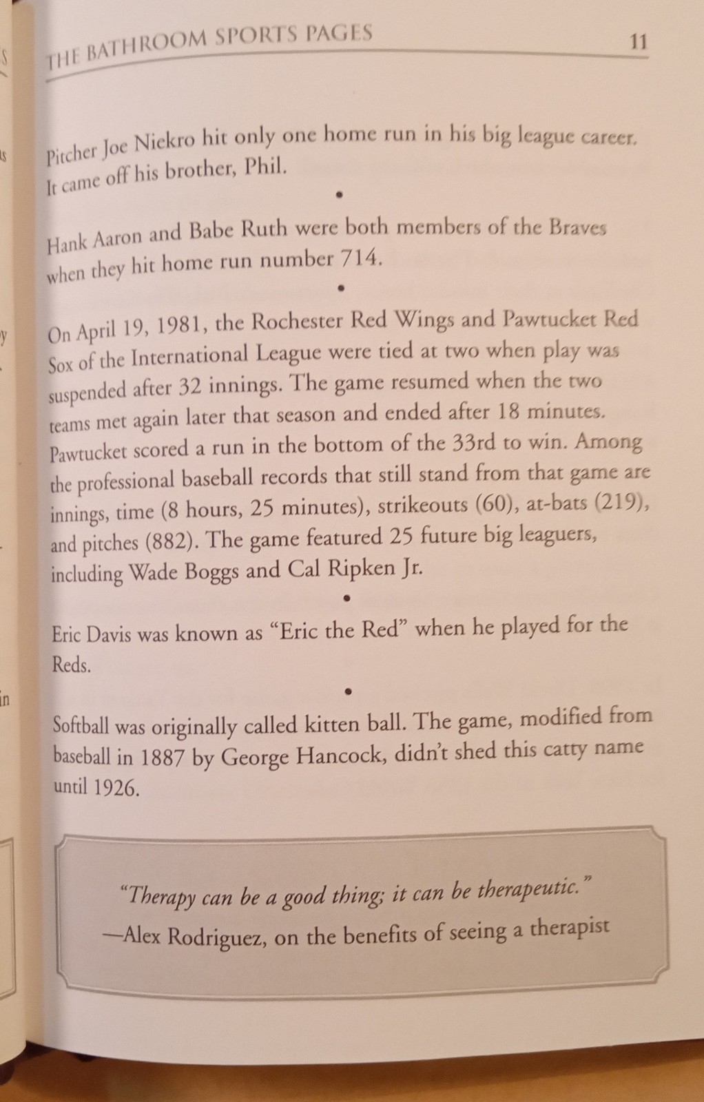 The Bathroom Sports Pages Book. 2009. 106 Pages
