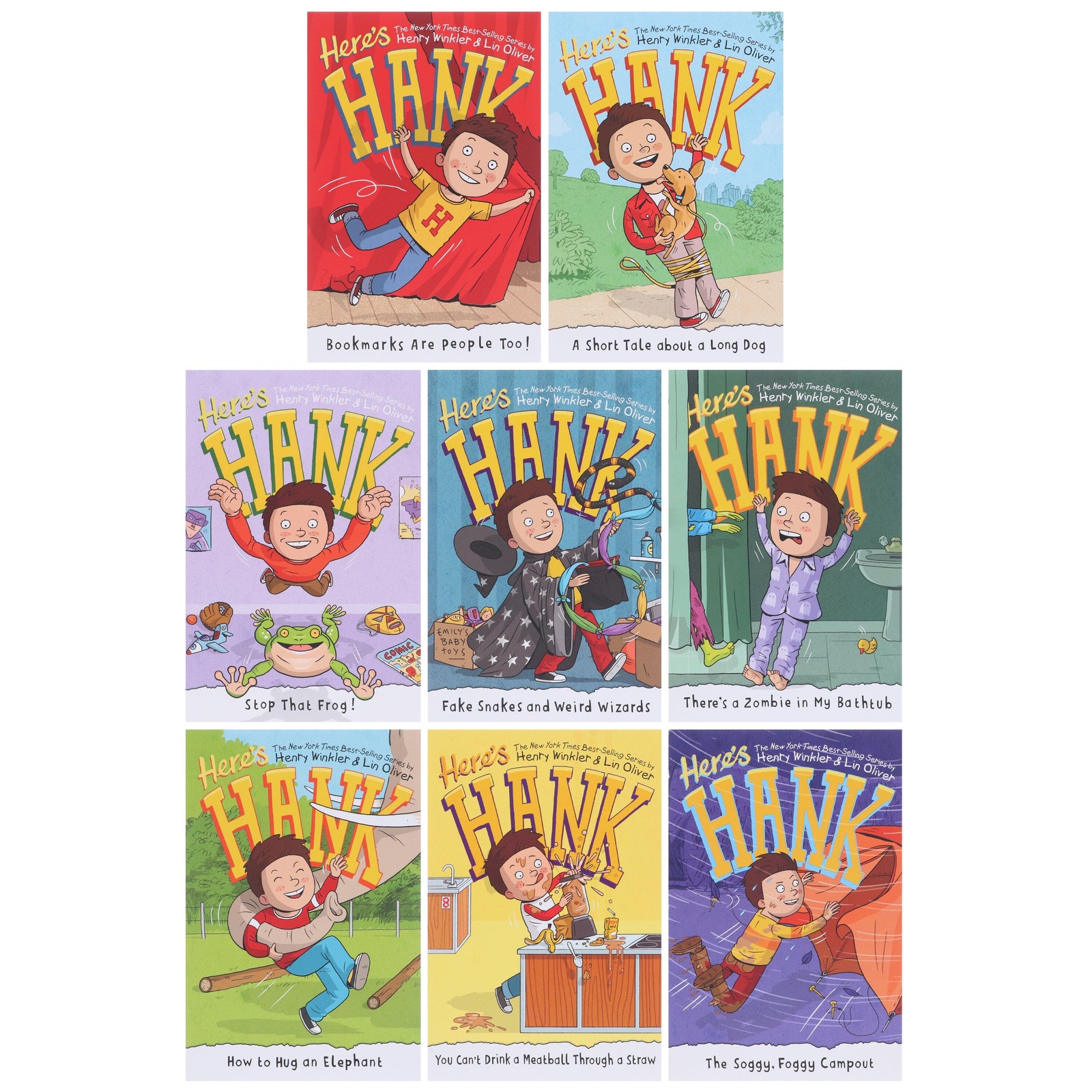 Here’s Hank Series By Henry Winkler & Lin Oliver 8 Books Box Set – Ages 6-8 – PB