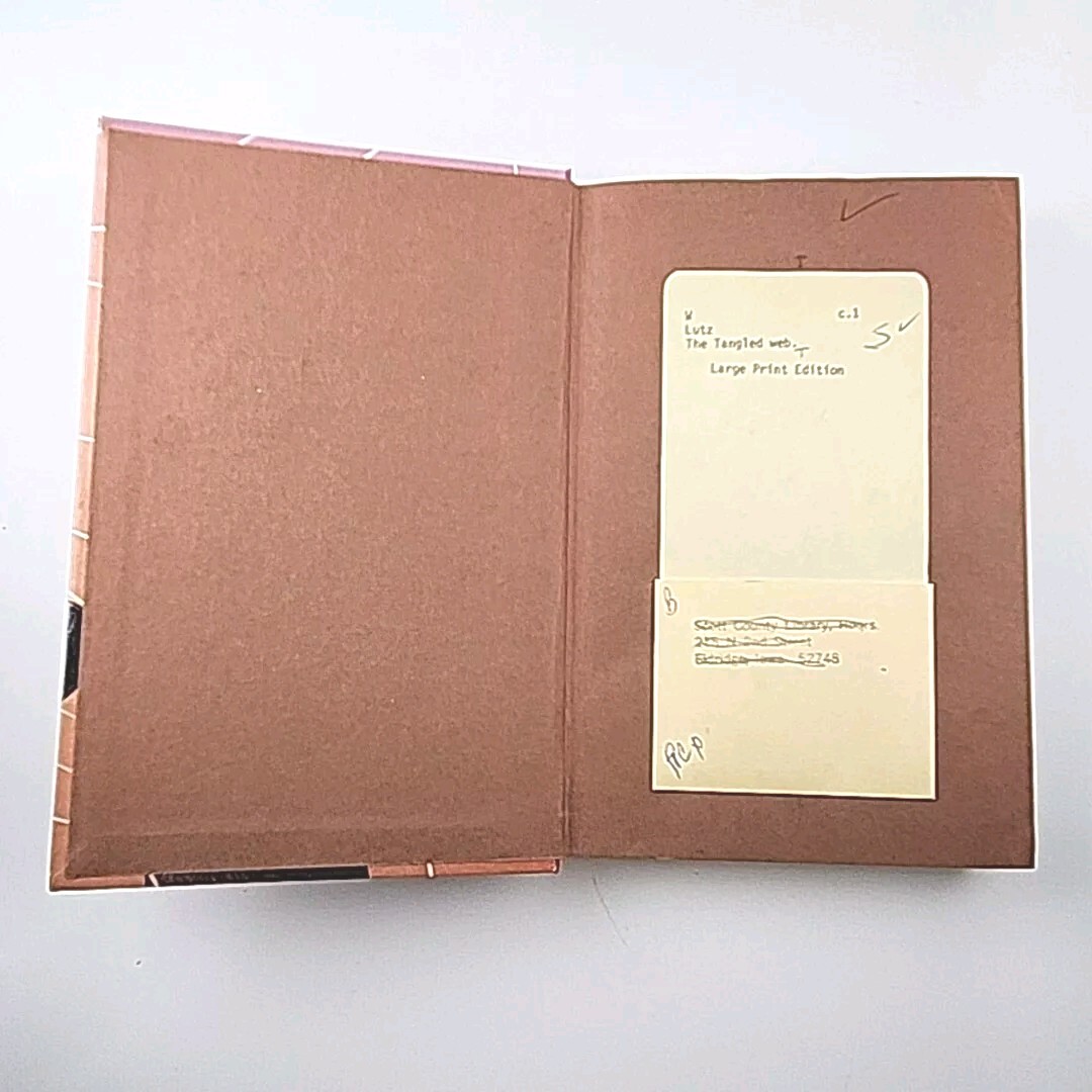 The Tangled Web by Giles A. Lutz LARGE PRINT Edition Hardcover Book 1983