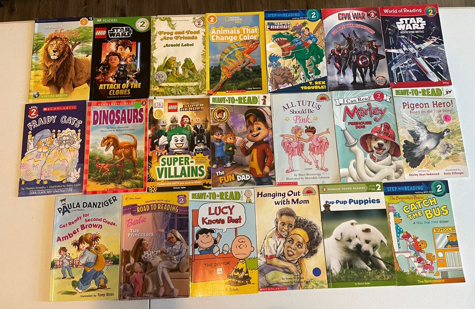 Lot of 20 Level 2 RL~Ready to-I Can Read-Step into Reading-Learn Read Books MIX