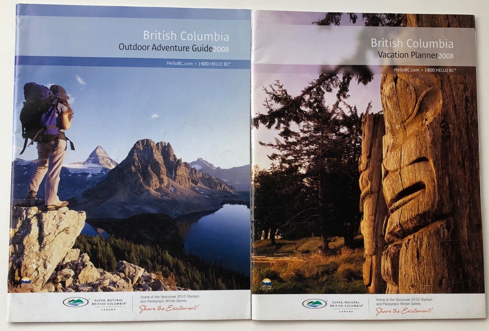 BRITISH COLUMBIA-Lot of 2: Adventure Guide + Vacation Planner-FAST FREE SHIPPING